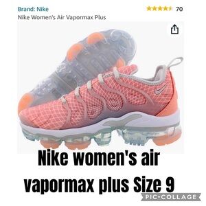 Nike women's air vapormax plus Size 9